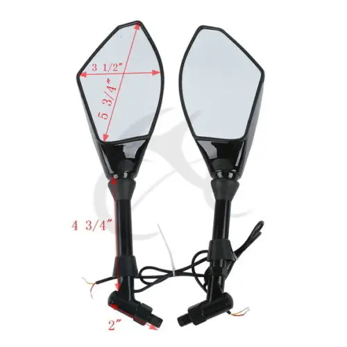 Светодиодный встроенные Сигналы поворота зеркала для Honda HORNET900 CB900 CB919F SC48 02-07 HORNET600 CB600 1400 PC34 98-06 Kawasaki Z1000