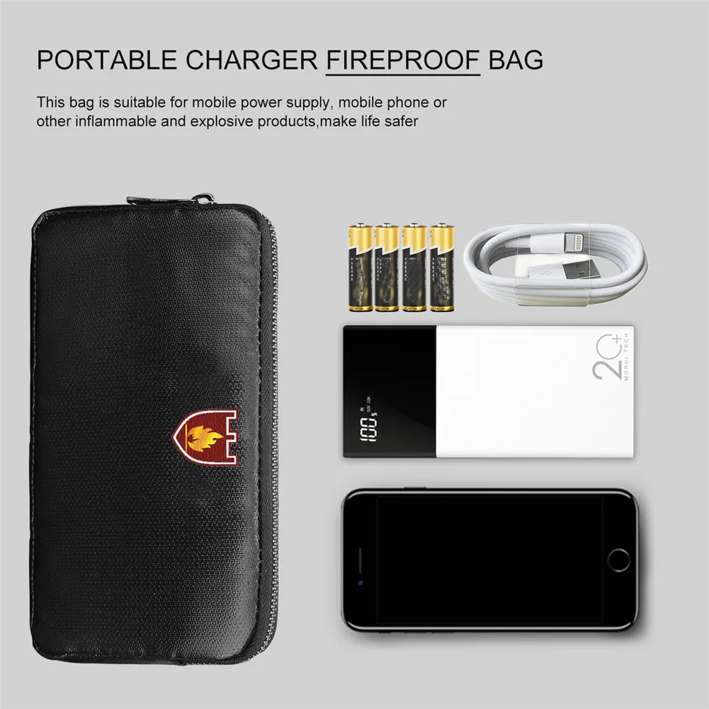 Fireproof Signal Blocking Bag GPS RFID Faraday Bag Shield Cage Pouch Wallet Protective Case for Privacy Protection Car Key