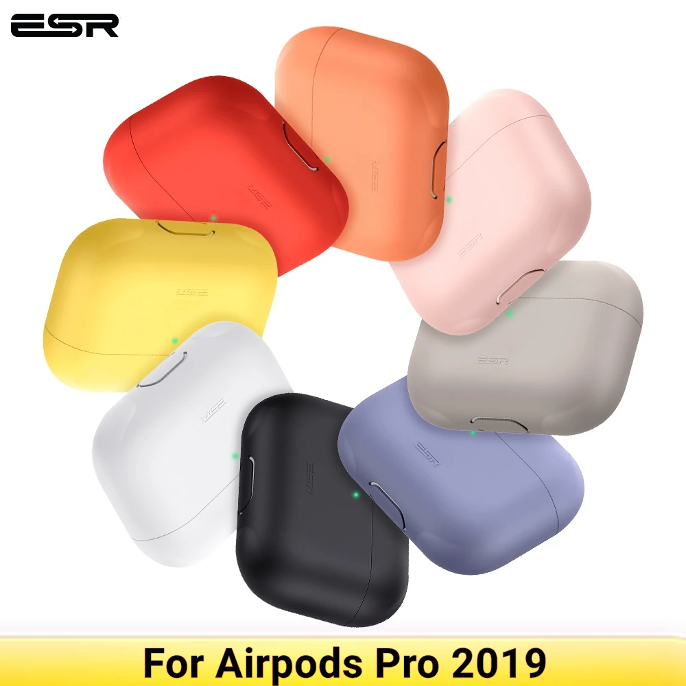 ESR AirPods Pro чехол противоударный защитный силиконовый чехол для AirPods 3 чехол для зарядки яркие цвета черный белый розовый беспроводной