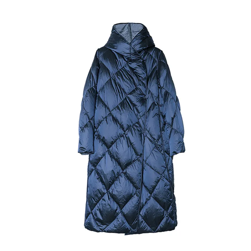 Abrigos mujer invierno зимняя женская Оригинальная дизайнерская Короткая Повседневная Свободная Двусторонняя теплая длинная белая куртка-пуховик