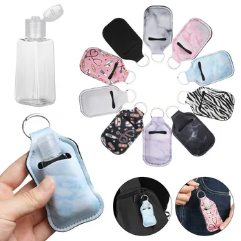 

30ml Hand Sanitizer Bottle Keychain Holder Portable Travel Disinfect Bottle Public Area Refillable Disinfection Water Containers