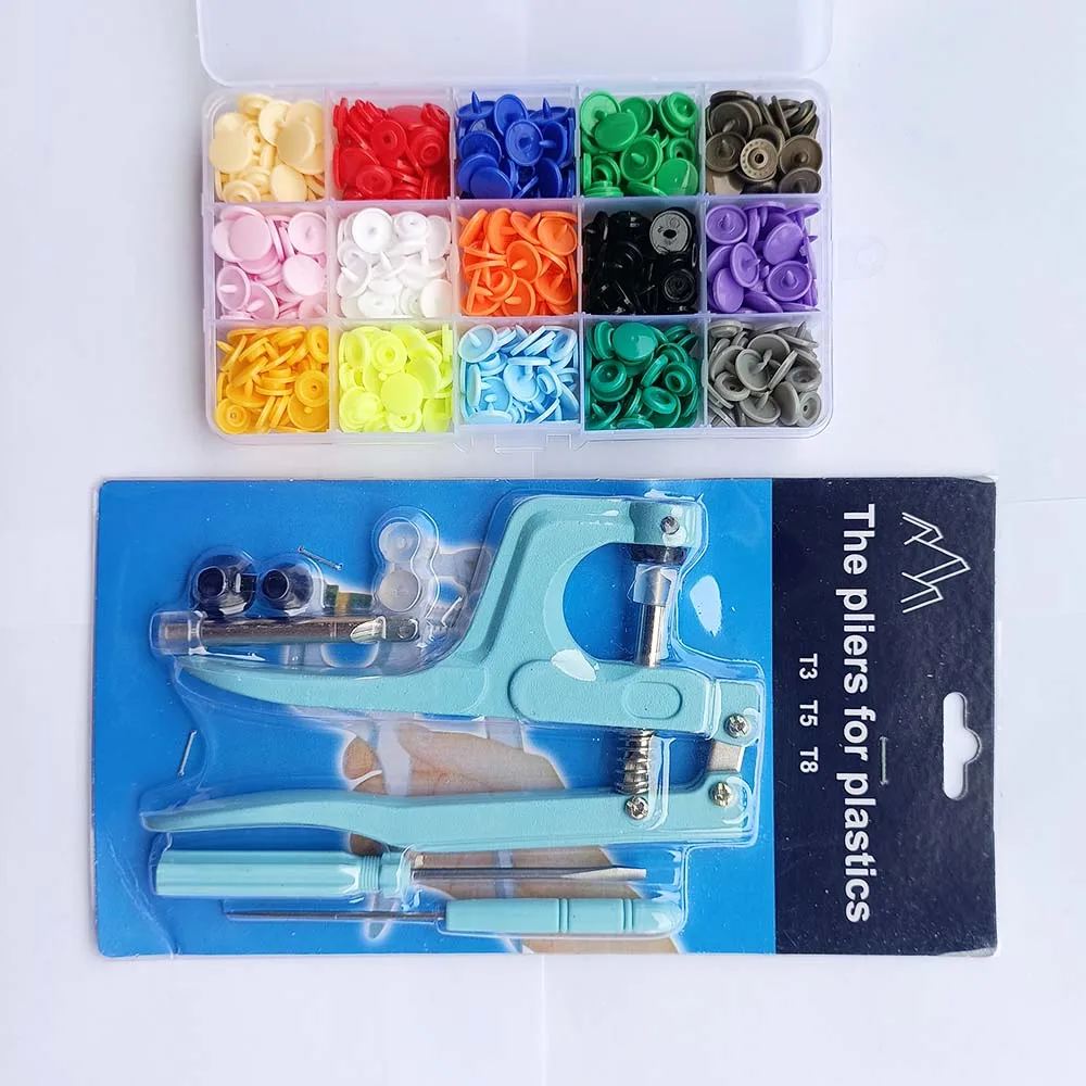 New Shapes Snap Buttons Sewing Tool Kit Blue/Pink Containers Children  Buttons For Clothing DIY Press Stud Fasteners Kit - AliExpress