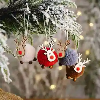 

2020 Christmas Decor Felt Pendant Creative Elk Pendant Christmas Tree Hanging