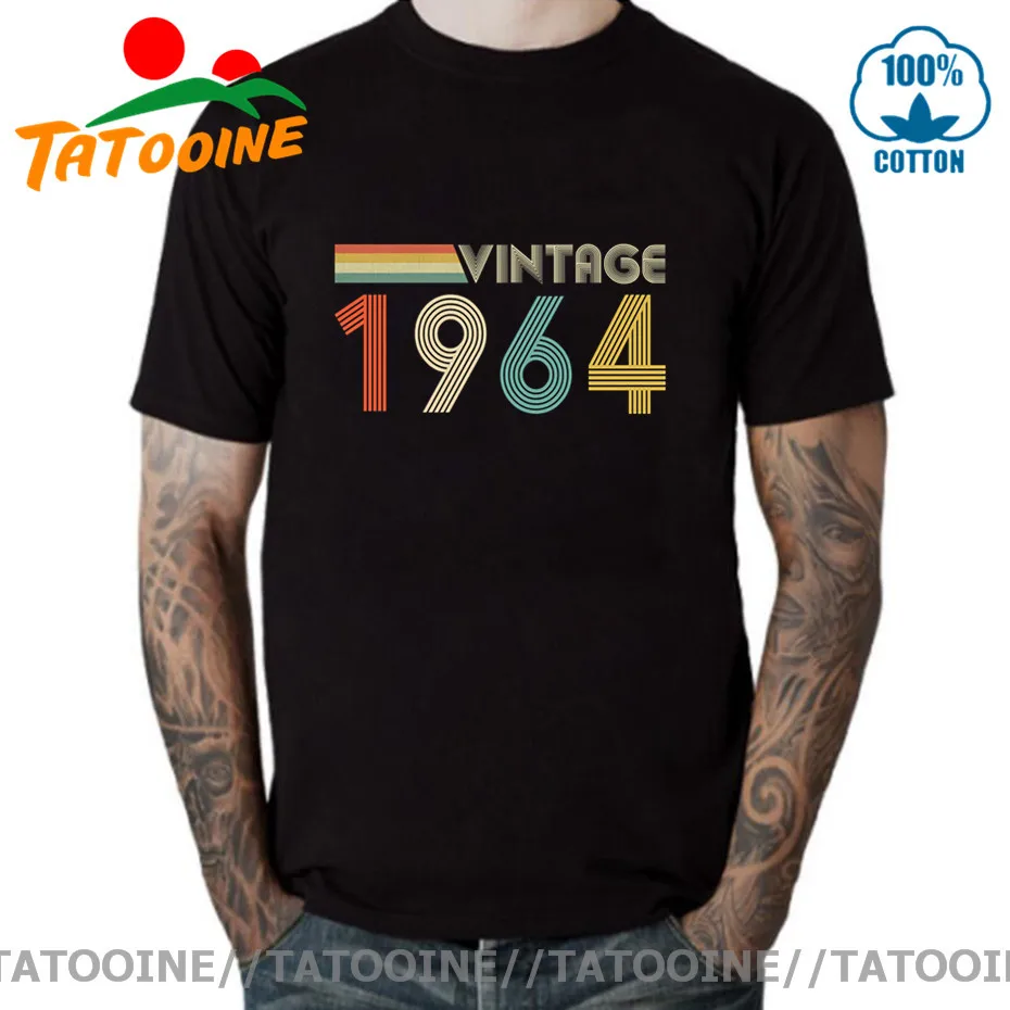 Винтажная Мужская футболка Tatooine 1964 на день рождения и отца одежда в стиле ретро