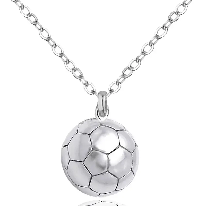 Tiny Football Pendant Necklace Women Sport Soccer Charm Dainty Handmade Sports Jewelry | Украшения и аксессуары