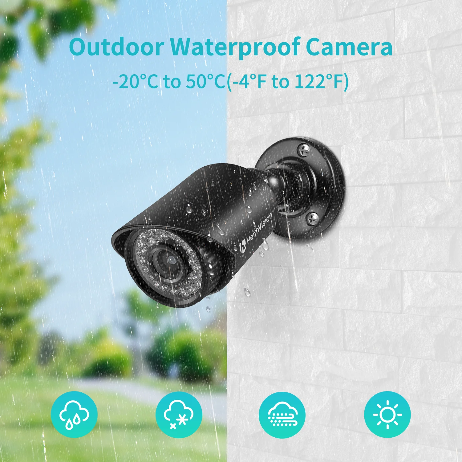 HeimVision 8CH 2MP 1080P Security Camera System 4 PCS 1920TVL Outdoor 2 Way Audio Weatherproof CCTV Surveillance Camera DVR Kits