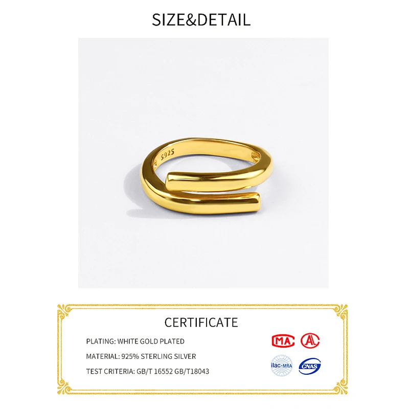 925 Sterling Silver Rings for Women Open Vintage Wedding Trendy Large Adjustable silver rings silver ring wedding rings