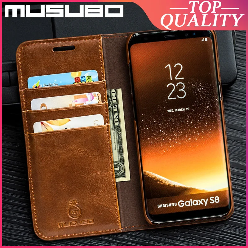 

Musubo Genuine Leather Case For Samsung Galaxy S8 Plus S9 + S10 Note 10 Plus 9 Fundas Luxury Cases Cover Card Slot Wallet Casing