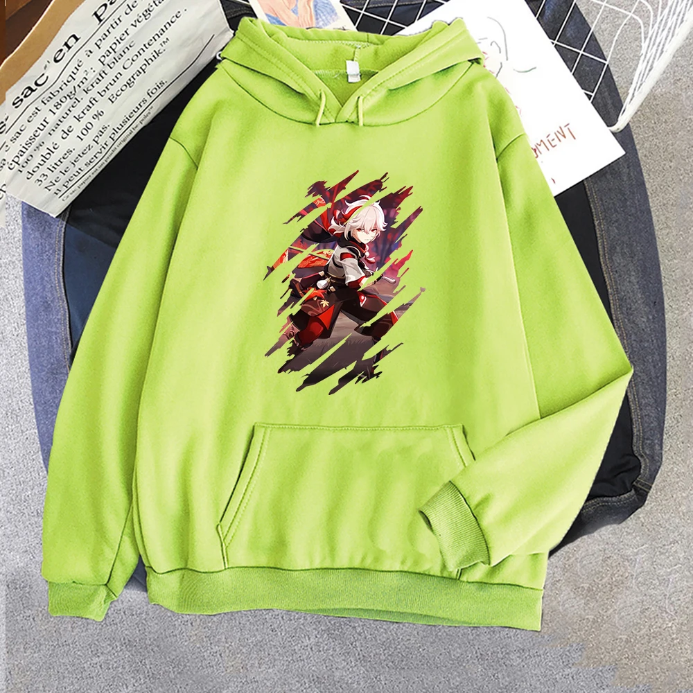

Genshin Impact Hoodies Kawaii Clothing Kaedehara Kazuha Pullovers Sweatshirt for Teens Loose Fleece Hoodie Winter Clothes Women