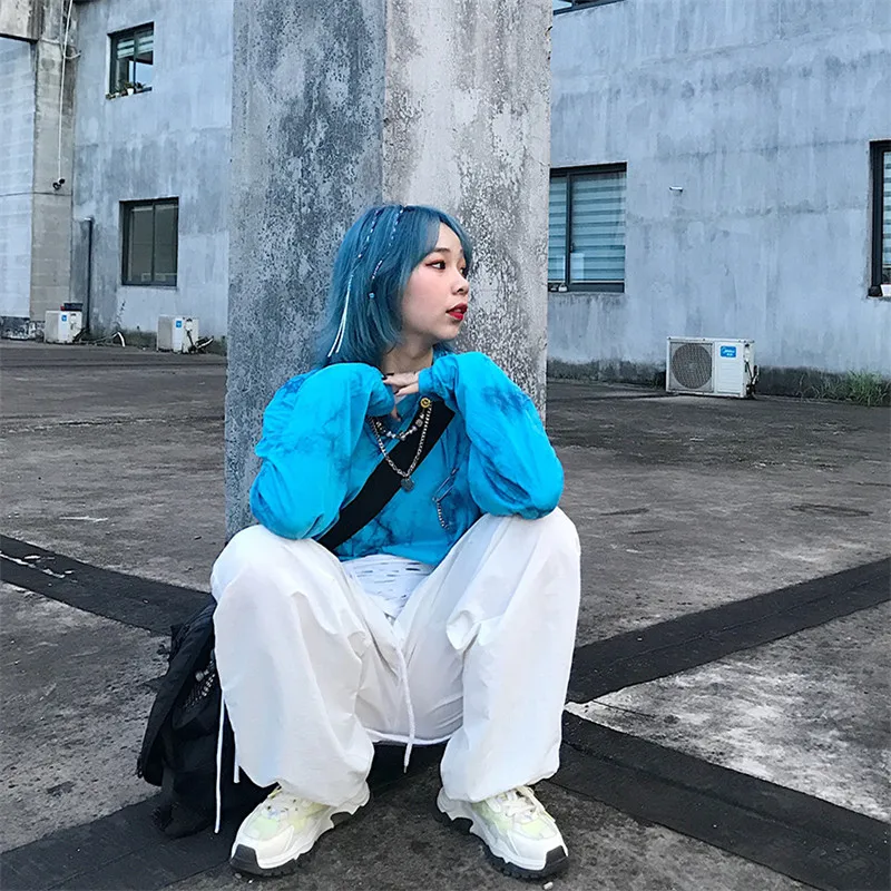 Lychee Harajuku, женские футболки с галстуком, цветные женские футболки, топы, футболки с длинным рукавом, свободные женские футболки, топы, футболки