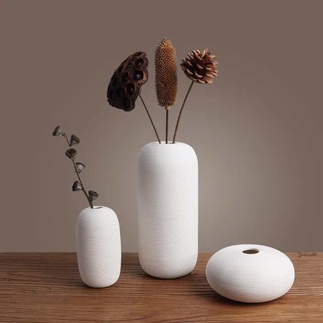 Vase en céramique décoration moderne simple japonais style Zen fleur dispositif de séchage thé maison hôtel salon porche décoration Vases Cocooning.net