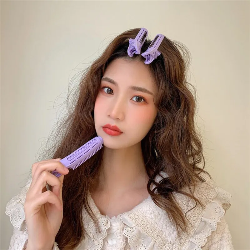 4pcs Magic Hair Care Rollers Hair Roots Natural Fluffy Clip Sleeping No Heat Plastic Curler Twist Styling Diy Tools