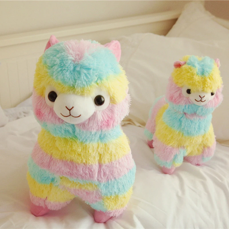 Muñeco de felpa para bebé, de 25cm Animal de peluche, colorido, de Alpaca, suave, de algodón, para el hogar, Mate durmiente