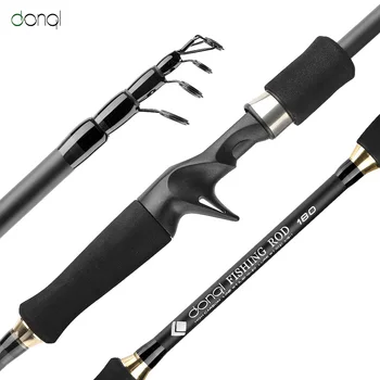 

DONQL Spinning Telescopic Fishing Rod 1.8M-3.0M Carbon Fiber Ultrashort Weight Ultralight Casting Travel Portable Fish Pole