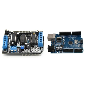 

1 Pcs L293D Motor Drive Shield & 1 Set R3 Development Board ATmega328P CH340 CH340G with Straight Pin Header