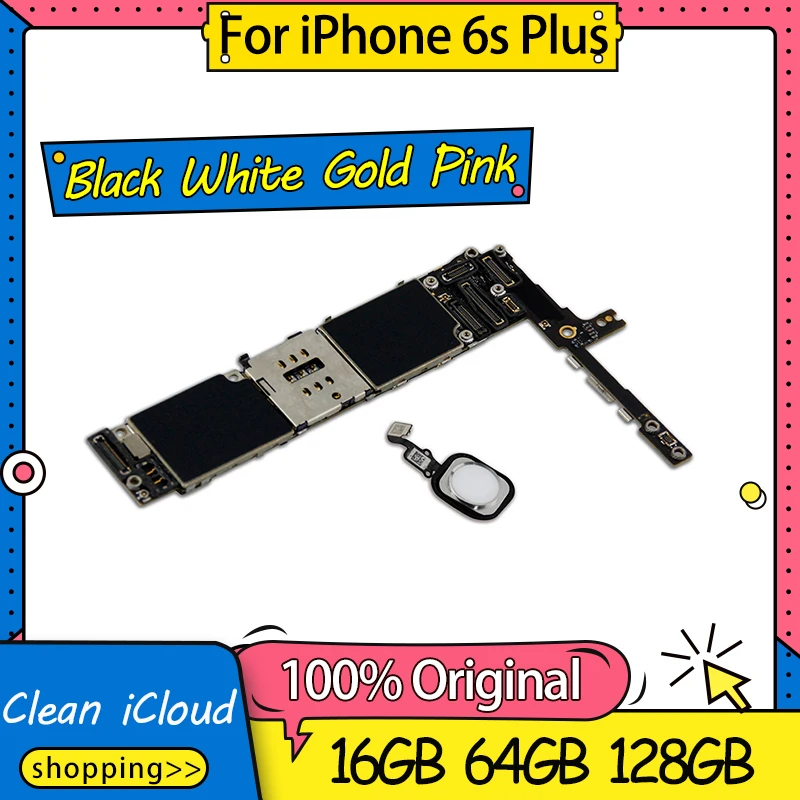 Материнская плата для iPhone 6s plus 16 Гб/64 Гб/128 ГБ с системой IOS разблокированная iCloud