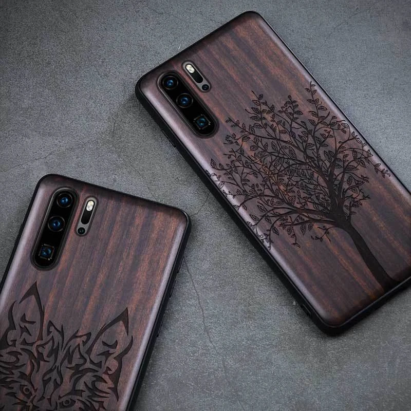 Чехол из сандалового дерева для Huawie P30 Pro mate 30 Pro 20 Honor 20 20s Nova 5T чехол 3D рельефный узор Деревянный Твердый чехол Funda