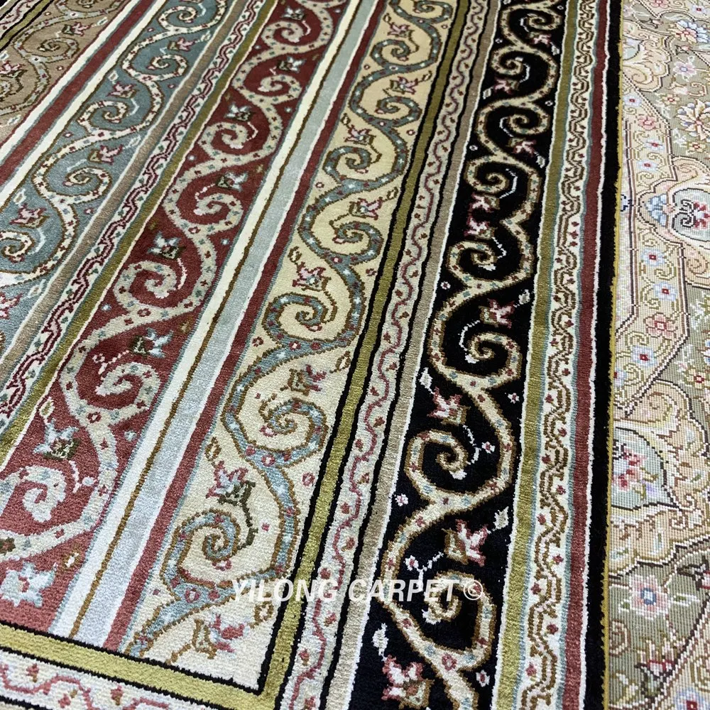 Yilong 2'x3' ручной персидский ковер с красной полоской, шелковый ковер (HF136B)