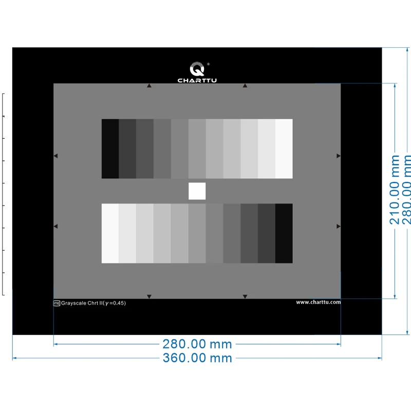 

Charttu ITE II Grayscale Chart(0.45)Test Chart 4:3 Checker Colorchecket Cameras Webcam Resolution Reflective Customized