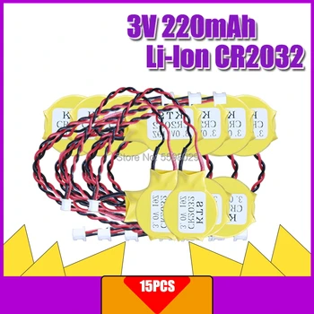 

15pcs KTS CR2032 CR2032W 3V Original lithium battery for IBM Computer motherboard Laptop battery with cable Made in Japan