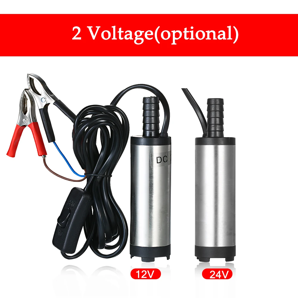 DC 12 V/24 V погружной насос для перекачки дизельного масла воды 38mm воды дизельного топлива перекачки насоса заправки