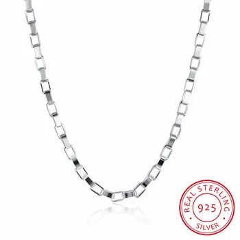 

Lekani Men's Fine Jewelry 18 Inch 5mm Classic Box Chain 925 Sterling Silver Charm Chain Necklace Colar De Prata Free Shipping