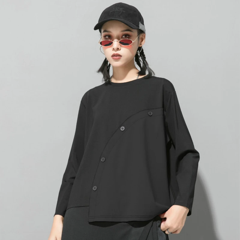 Max LuLu модная Корейская одежда осенние Топы уличная Женская Лоскутная свободная удобные футболки Kawaii хлопковая футболка с длинными рукавами