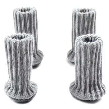 

24Pcs Furniture Mat High Elastic Floor Protection Mat Anti-Slip Chair Leg Sock Cover Knitted Furniture Mat