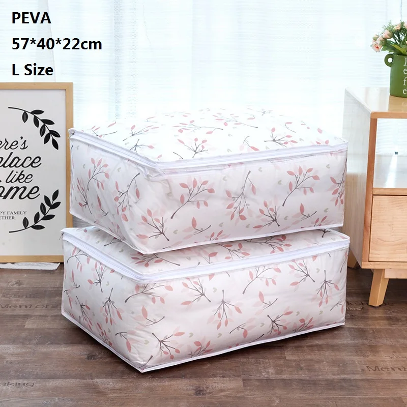 LOOZYKIT Non Woven Fabric Folding Storage Box Quilt Clothes Collecting Case With Zipper Toys Storage Organizer With Clear Window - Цвет: C2
