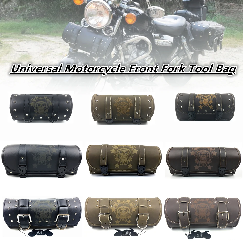  Barton Outdoors Motorcycle Bag - Barrel Style - All Genuine  Black Leather - Fits Any US Bike - Extra Storage Pockets Featuring Rugged  Construction - 14 3/4 × 9 3/4 × 9 3/4 : Automotive