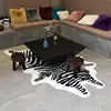 220*170cm zebra animal Printed Carpet Velvet Imitation Leather Rugs Fur Animal Skins Natural Shape Carpets Non-slip Mats 3