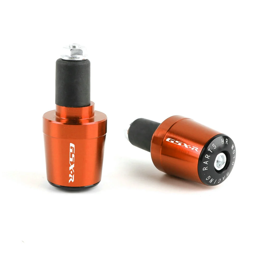 Orange 7/8 ''22 мм аксессуары для мотоциклов, мотоциклетные ручки для руля, ручки, заглушки для Suzuki GSXR 600 750 GSX-R 1000 GSX250R - Цвет: Orange