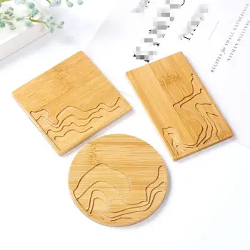 

New bamboo wood Mould Dried Flower Resin Decorative Craft DIY Irregular coaster epoxy resin molds for jewelry