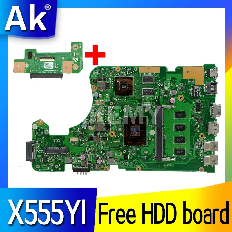 Akemy X555DG motherboard For Asus X555DG A555DG X555YI laptop