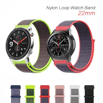 

For Amazfit GTR 47mm Strap Nylon Loop Woven 22mm Watch Band Bracelet for Huawei GT Watch Strap for Amazfit Pace/Stratos 2 2S