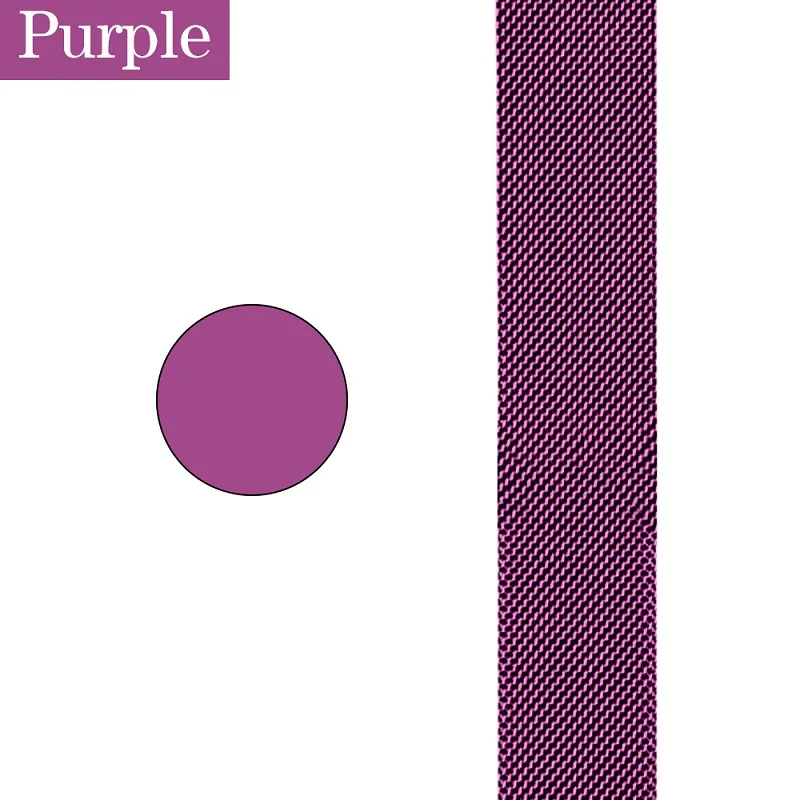 Purple Joyozy для Apple Watch ремешок из нержавеющей стали модный металлический спортивный браслет из нержавеющей стали ремешок для iWatch Series5 4 3 2 1 - Цвет ремешка: Purple