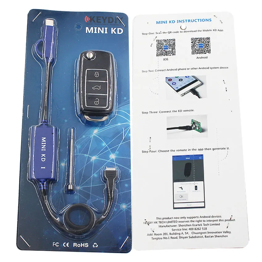 KEYDIY Original Mini KD Remote Key Generator Remotes Support for Android&IOS System Mini KD Auto Key Programming B15 B16 B18 B21