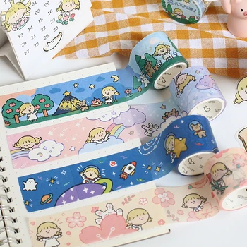 

Vitality Aman Series Cute Cartoon Washi Masking Tape Decorative Adhesive Tape DIY Scrapbooking Sticker Label Japanese Stationery