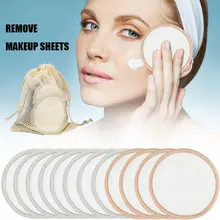 Новые многоразовые подушечки для снятия макияжа с сумкой для хранения ватные подушечки очищающие салфетки для лица