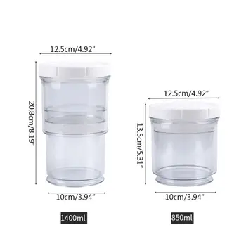 

Telescopic Food Storage Box Multigrain Rice Container Dispenser Transparent Cans D08F
