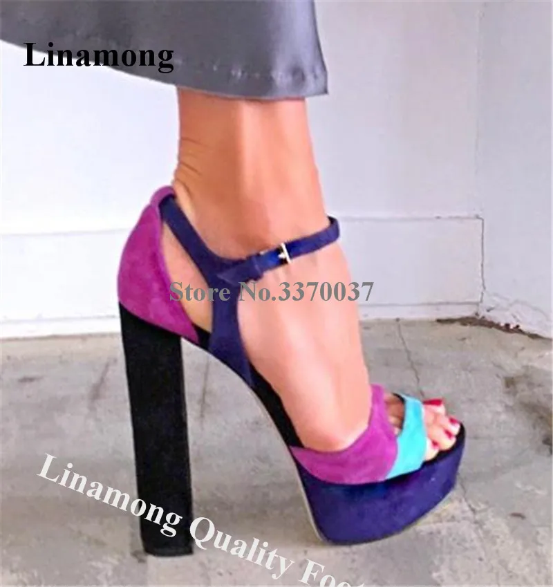 Элегантные босоножки на высокой платформе с открытым носком каблуке-шпильке