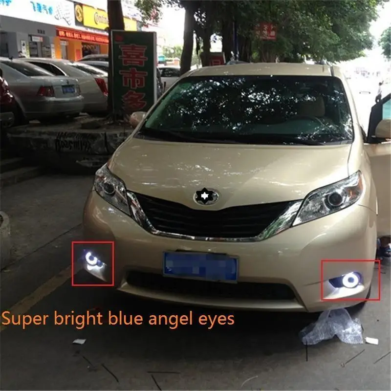 Аксессуары Luces Para Авто ходовой боковой указатель поворота светодиодные фары передние противотуманные фары в сборе 17 18 для Toyota Sienna - Цвет: MODEL B