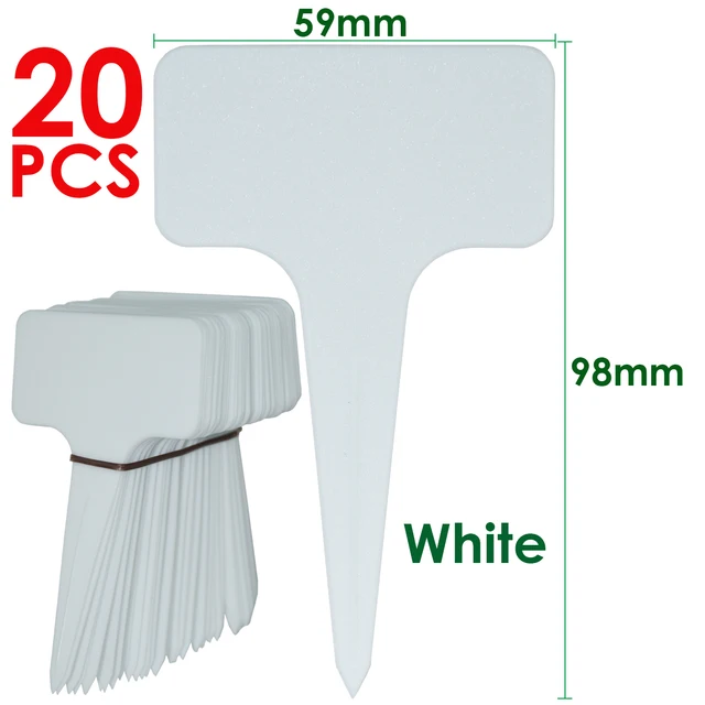 20PCS Plant Markers Plastic Waterproof Labels Stakes 59*98MM Garden Bonsai Succulent Seeding Thick Tag Sign on Soil Paint Sticks 3