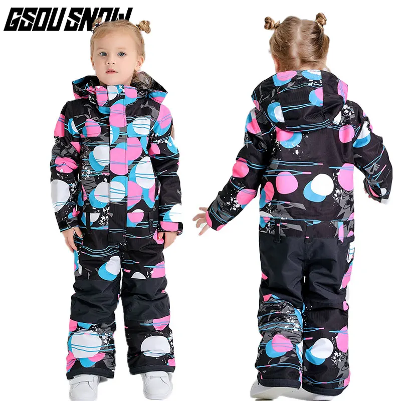 Детский комбинезон GSOU SNOW Onesies лыжная куртка для девочек Водонепроницаемая
