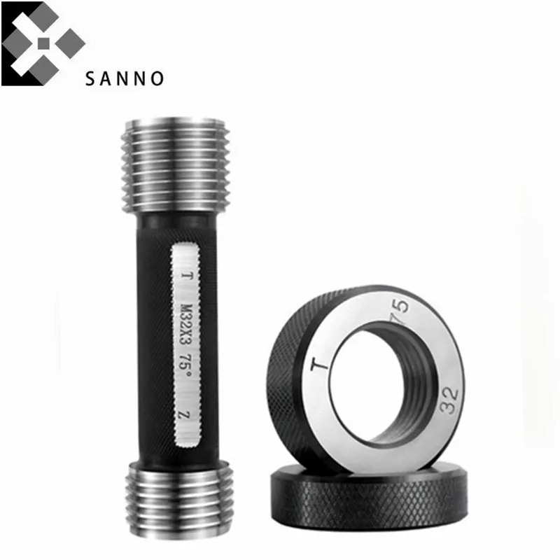 

Straight Thread 60 / 75 Spiral Angle Screw Threading Plug Ring Gauge 16 - 40 Steel Bar Sleeve Thread Gages GO NOGO