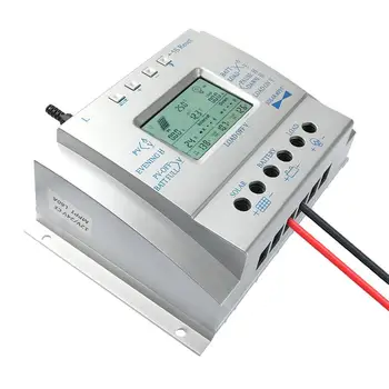 

1PC 60A MPPT 12V/24V Solar Charge Controller Solar Photovoltaic Power System Panel Controller With USB Output For Home (Silver)