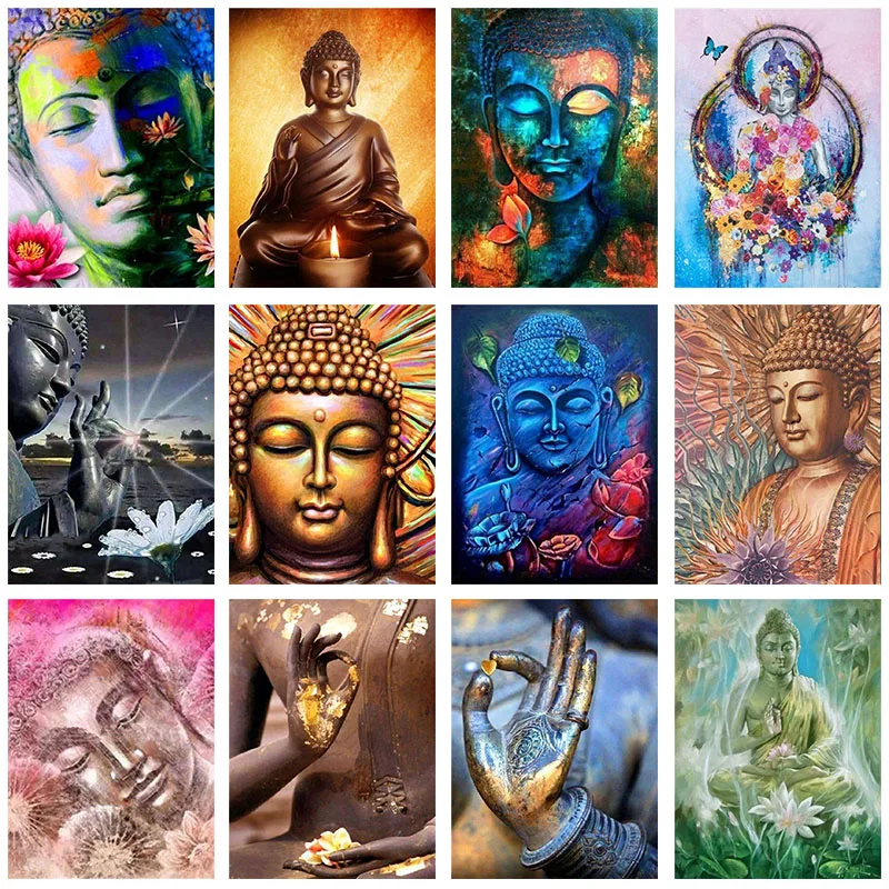 

5D DIY Square Diamond Painting Buddha Religion Diamond Embroidery Needleword Crosss Stitch Mosaic Home Room Decor Art