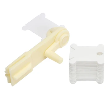 

120 Cross Stitch Embroidery Bobbins Floss Holders Organiser and Winding Tool