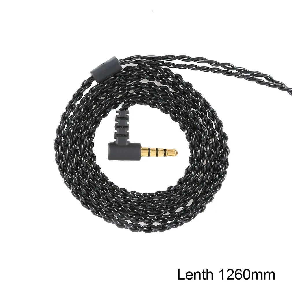 3,5 мм DIY заменить кабель для наушников Медь Серебро наушники с покрытием обновленный провод с микрофоном MMCX/2PIN/IE80/IM/A2DC регулятор громкости Trs
