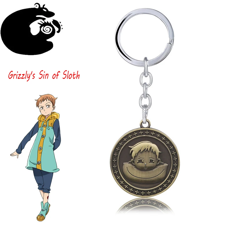 The Seven Deadly Sins Keychain Grizzly S Sin Of Sloth King Meliodas Tattoo Totem Harlequi Logo Alloy Jewelry Key Ring Charms Key Chains Aliexpress